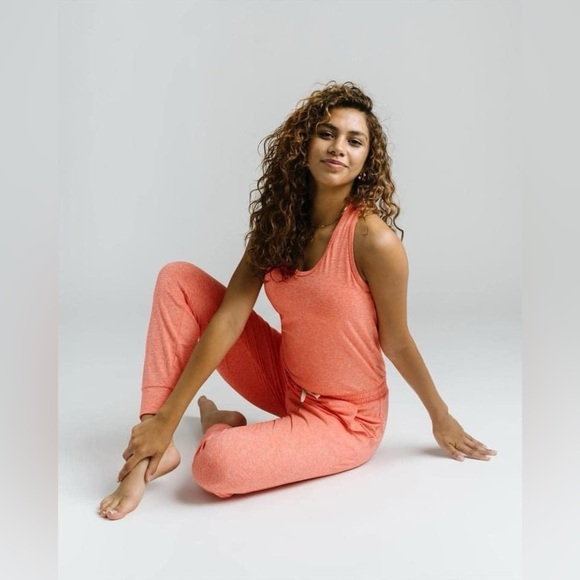 ZYIA Jumpsuit Women's Size‎ Medium Coral Orange One-Piece Buttery-Soft Stretch - Picture 8 of 15